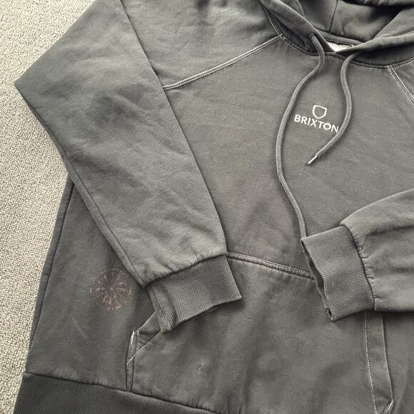 Brixton Hoodie Adult Large Gray Long Sleeve Sweater Sweatshirt Casual Men's - Picture 7 of 14